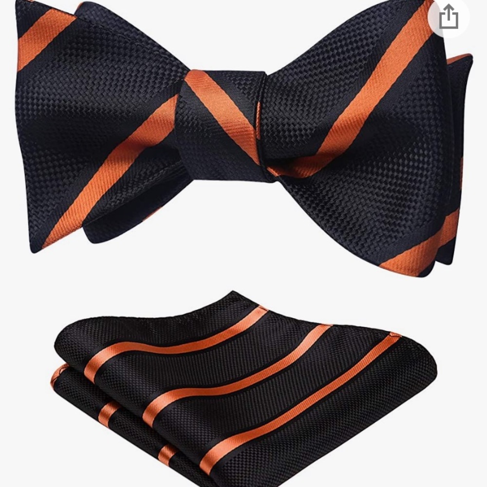 Men’s Bow tie and pocket square NWT